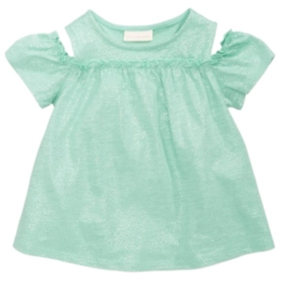 3/$25 First Impressions Cotton Cold-Shoulder Top - Picture 1 of 3